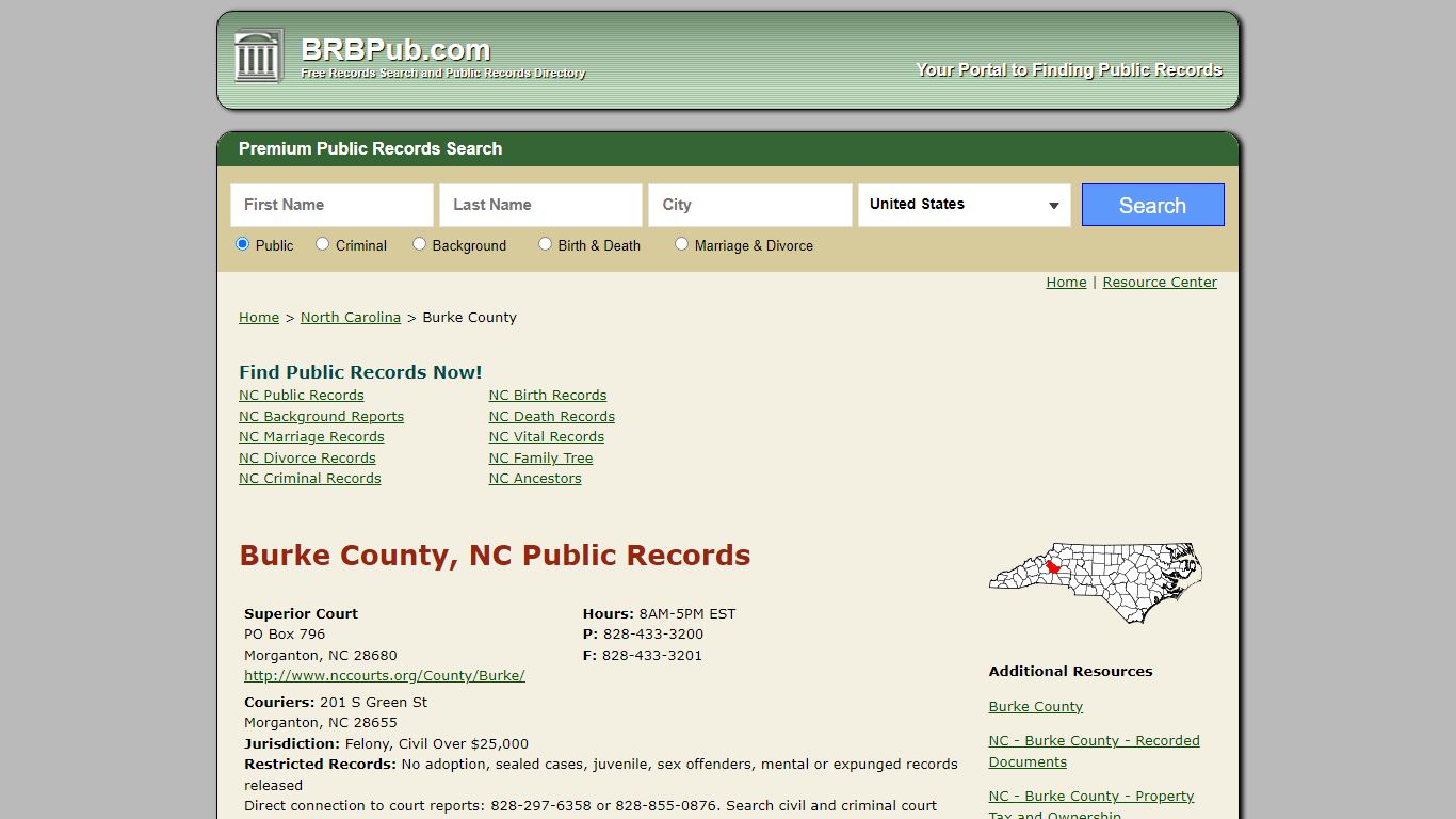 Burke County Public Records | Search North Carolina Government Databases